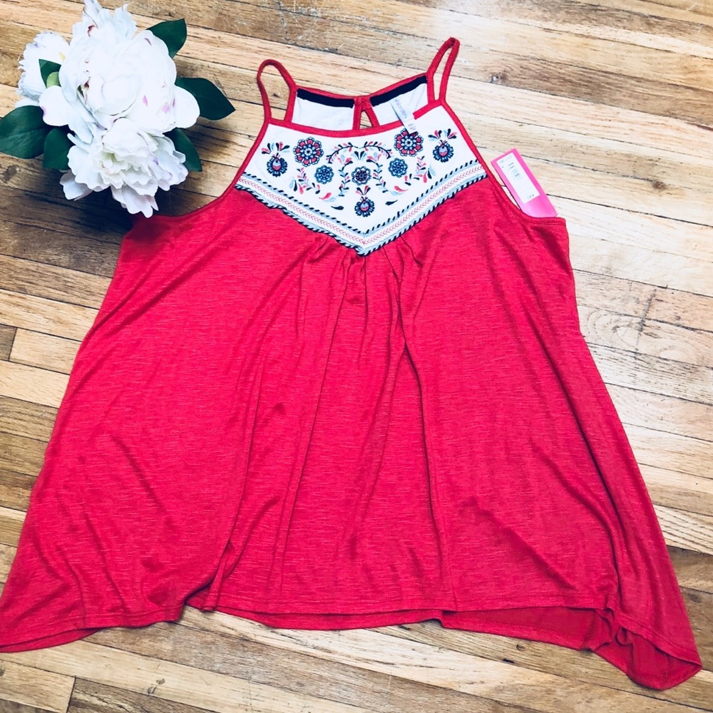 ❁ red halter top ❁
